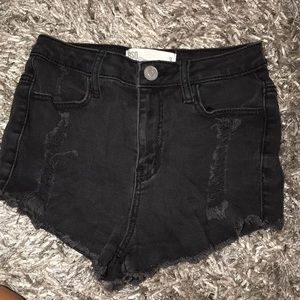 black jean short shorts